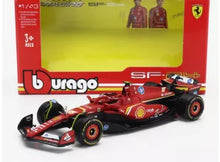Load image into Gallery viewer, Burago 1/43 F1 Ferrari SF-24 2024 Two Pack