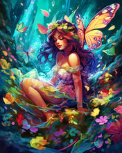 Load image into Gallery viewer, Figured’Art Diamond Painting - Fairy and Butterflies