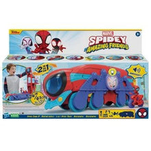 Load image into Gallery viewer, Marvel Spidey and His Amazing Friends Spider Crawl-R 2-in-1 Deluxe Headquarters Playset