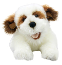 Load image into Gallery viewer, Brown and white dog Puppet