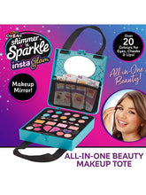 Load image into Gallery viewer, Shimmer N Sparkle Insta Glam All-In-One Beauty Makeup Tote (Teal)