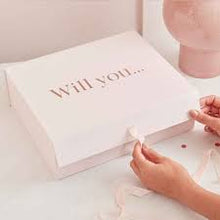 Load image into Gallery viewer, Rose Gold Will You Be My Bridesmaid Box 30cm (W) x 25 cm (D) x 10cm (H)