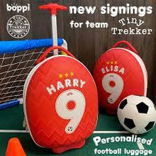 Load image into Gallery viewer, Boppi Tiny Trekker Luggage Case - RED FOOTBALL