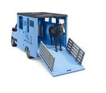 Load image into Gallery viewer, Bruder Mercedes G3 Sprinter Animal Transporter with Horse 02674