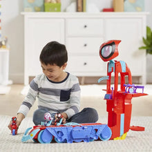 Load image into Gallery viewer, Marvel Spidey and His Amazing Friends Spider Crawl-R 2-in-1 Deluxe Headquarters Playset