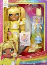 Load image into Gallery viewer, Rainbow High Jr High PJ Party Sunny Yellow 9''Posable Doll with Soft One Piece Pajama