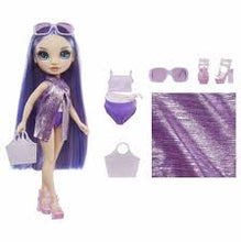 Load image into Gallery viewer, Rainbow High Swim & Style Violet Purple 11'' Doll with Shimmery Wrap