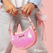 Load image into Gallery viewer, Girabrilla Moon Bag with Reversible Sequins