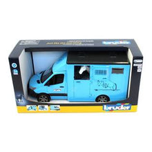 Load image into Gallery viewer, Bruder Mercedes G3 Sprinter Animal Transporter with Horse 02674