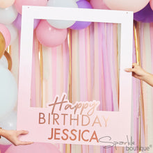 Load image into Gallery viewer, rose gold personalised photo booth