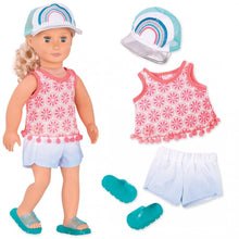 Load image into Gallery viewer, Our Generation Dreaming Up a Rainbow Outfit for 18" Dolls