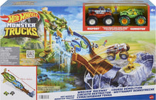 Load image into Gallery viewer, Hot Wheels Monster Trucks Wreckin' Raceway Playset