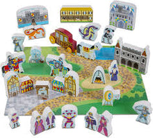 Load image into Gallery viewer, Melissa And Doug Wooden Castle Kingdom Play Set