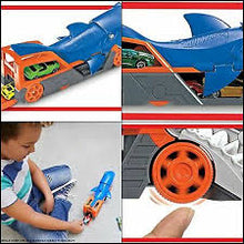 Load image into Gallery viewer, Hot Wheels Shark Chomp Transporter Playset