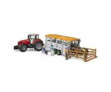 Load image into Gallery viewer, Bruder Livestock Trailer with One Cow