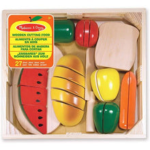 Load image into Gallery viewer, Melissa Doug Cutting Food - Play Food Set With 25+ Hand-Painted Wooden Pieces,