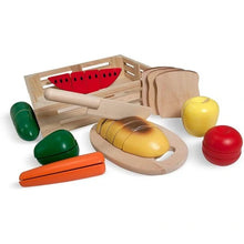 Load image into Gallery viewer, Melissa Doug Cutting Food - Play Food Set With 25+ Hand-Painted Wooden Pieces,