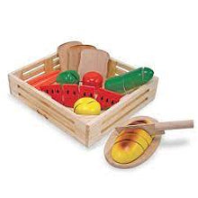 Load image into Gallery viewer, Melissa Doug Cutting Food - Play Food Set With 25+ Hand-Painted Wooden Pieces,