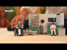 Load and play video in Gallery viewer, Bruder Bworld Health Clinic with Doctor & Wheelchair 1:16 Scale 62711