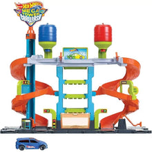 Load image into Gallery viewer, Hot Wheels City Mega Tower Car Wash Playset