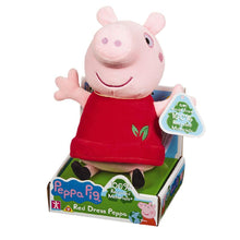 Load image into Gallery viewer, PEPPA PIG SOFT TOY RED DRESS PEPPA MADE FROM 100% RECYCLED MATERIALS