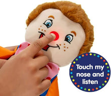 Load image into Gallery viewer, MR TUMBLE TOUCH MY NOSE SENSORY DOLL