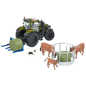 Britains Metallic Olive Green Valtra Playset