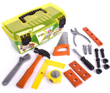 Load image into Gallery viewer, John Deere Kids Tool Box With 18 Realistic Tools &amp; Accessories
