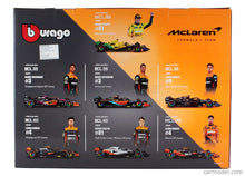 Load image into Gallery viewer, burago Formula Racing 1:43 Mclaren 7 Piece Collection with Display Stand
