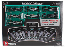 Load image into Gallery viewer, burago Formula Racing 1:43 Mercedes AMG 7 Piece Collection with Display Stand
