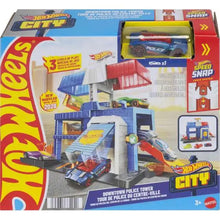 Load image into Gallery viewer, Hot Wheels Speed Snap City Downtown Police Tower Playset IN STOCK $14.9
