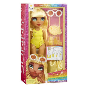 Rainbow High Swim & Style Sunny Yellow 11'' Doll with Shimmery Wrap to Style