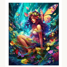 Load image into Gallery viewer, Figured’Art Diamond Painting - Fairy and Butterflies
