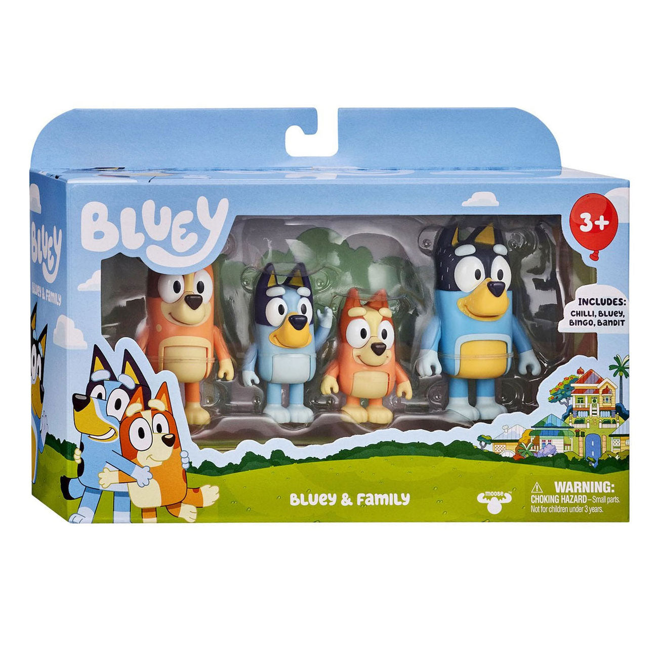 Bluey Character Figures Bluey & Family - 4 Pack