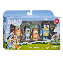 Load image into Gallery viewer, Bluey Character Figures Bluey &amp; Family - 4 Pack
