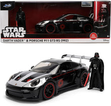 Load image into Gallery viewer, Star Wars 1:24 Scale Jada Hollywood Rides Die Cast Vehicle - Darth Vader &amp; Porsche 911 GT3 RS
