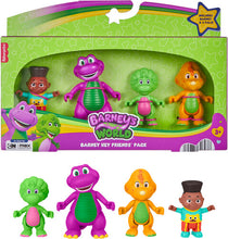 Load image into Gallery viewer, Fisher-Price Barney's World Hey Friends 4 Figure Pack
