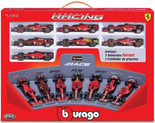 Load image into Gallery viewer, Formula Racing Ferrari Die-Cast Model Car 7-Pack [with Display Stand]
