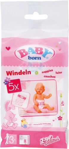 Baby Born Doll Nappies 5 pack 826508