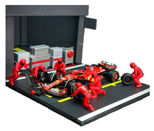 Load image into Gallery viewer, Burago 1/43 F1 Ferrari SF-24 Charles Leclerc Pit Pass Diorama
