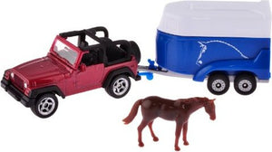 SSiku Super 1651 Bockmann Jeep Wrangler with Horse Trailer Model