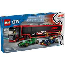 Load image into Gallery viewer, LEGO 60445 F1 Truck with RB20 &amp; AMR24 F1 Cars
