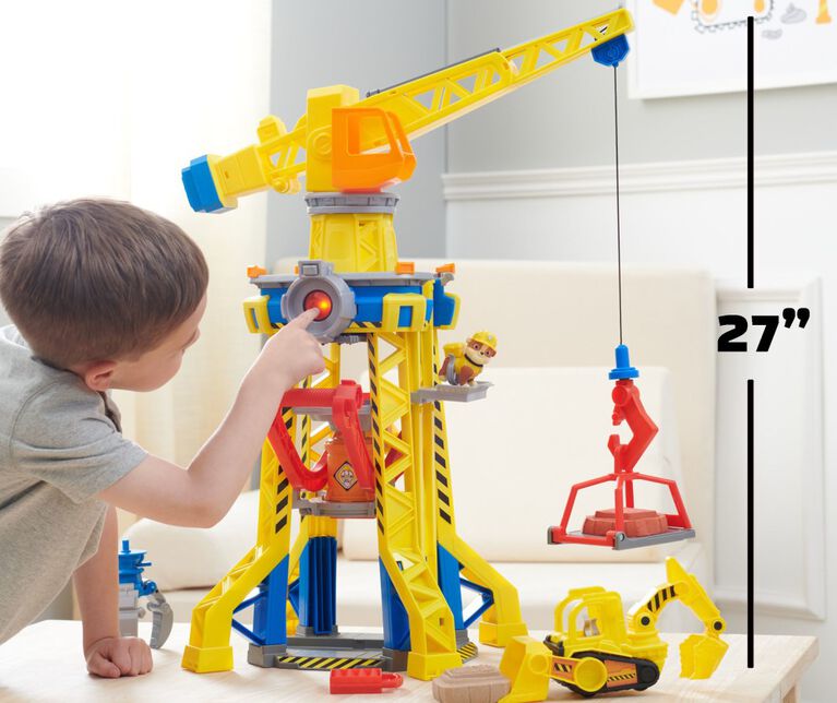 Rubble & Crew, Bark Yard Crane Tower Playset with Rubble Action Figure