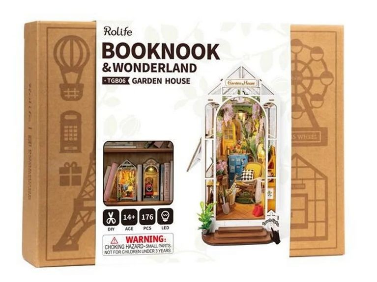 Rolife Garden House Book Nook Model Kit