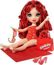 Load image into Gallery viewer, Rainbow high swim &amp; style fashion doll- ruby (red)
