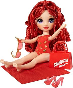 Rainbow high swim & style fashion doll- ruby (red)