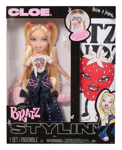 Bratz Stylin' Cloe Fashion Doll with Accessories and Customizable T-Shirt