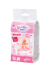 Load image into Gallery viewer, Baby Born Doll Nappies 5 pack 826508
