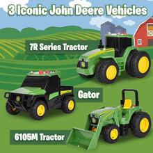 Load image into Gallery viewer, John Deere Light &amp; Sound Mini Tractors 3pk

