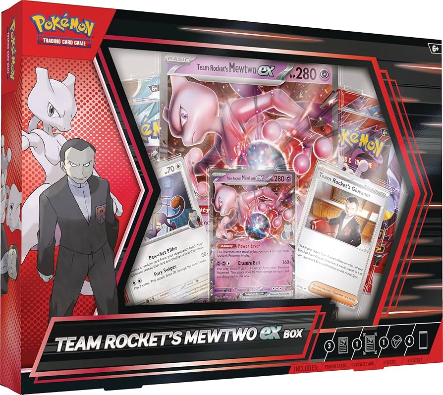 Pokémon Trading Card Game: Team Rocket’s Mewtwo ex Box